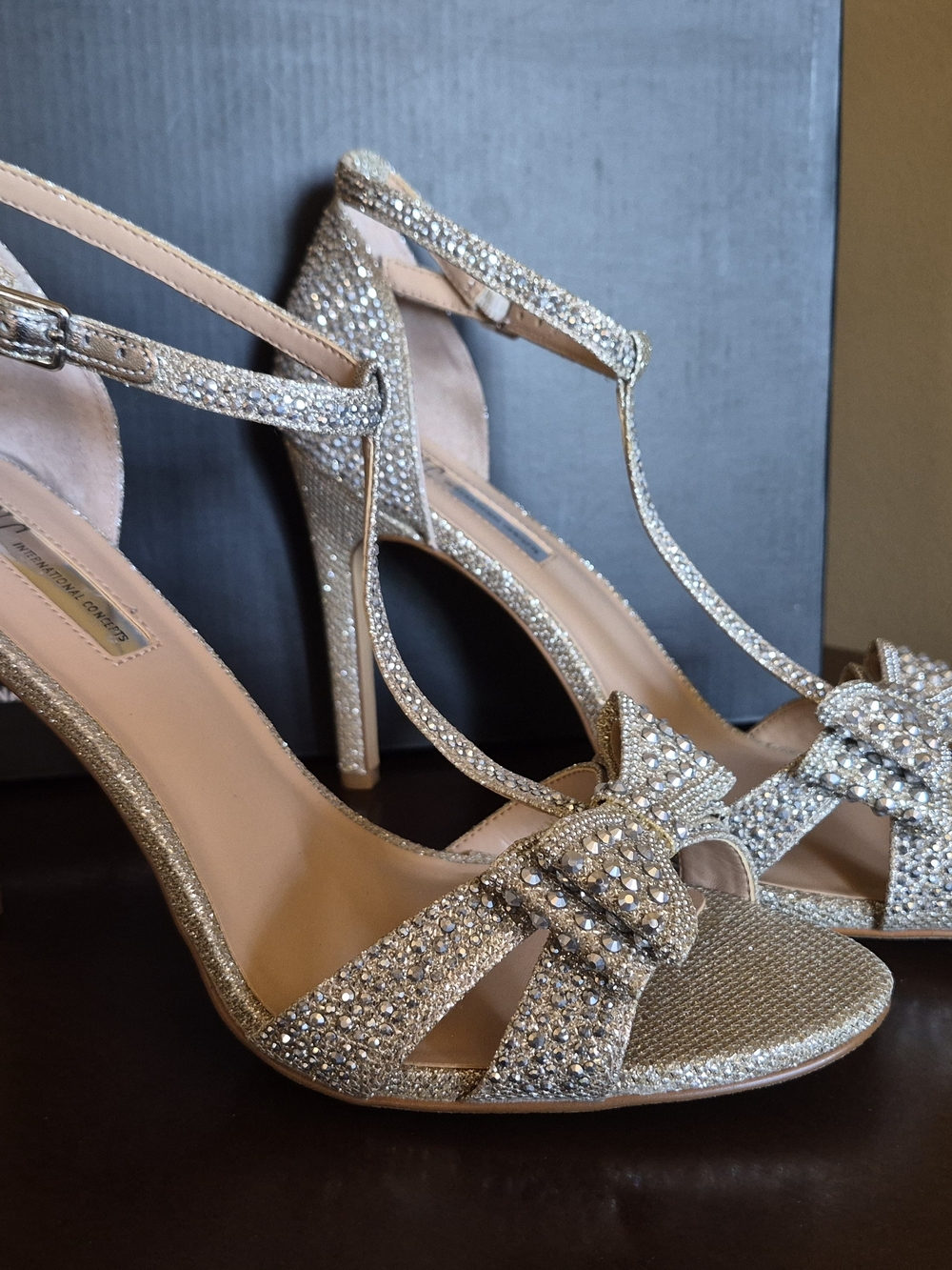 Crystal Embellished Open-Toe Evening Sandals - Silver